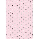 Настенная плитка СКАЗКА 1 (розовая с мелким рисунком) 400х275 матовая с антибактериальным покрытием Microban